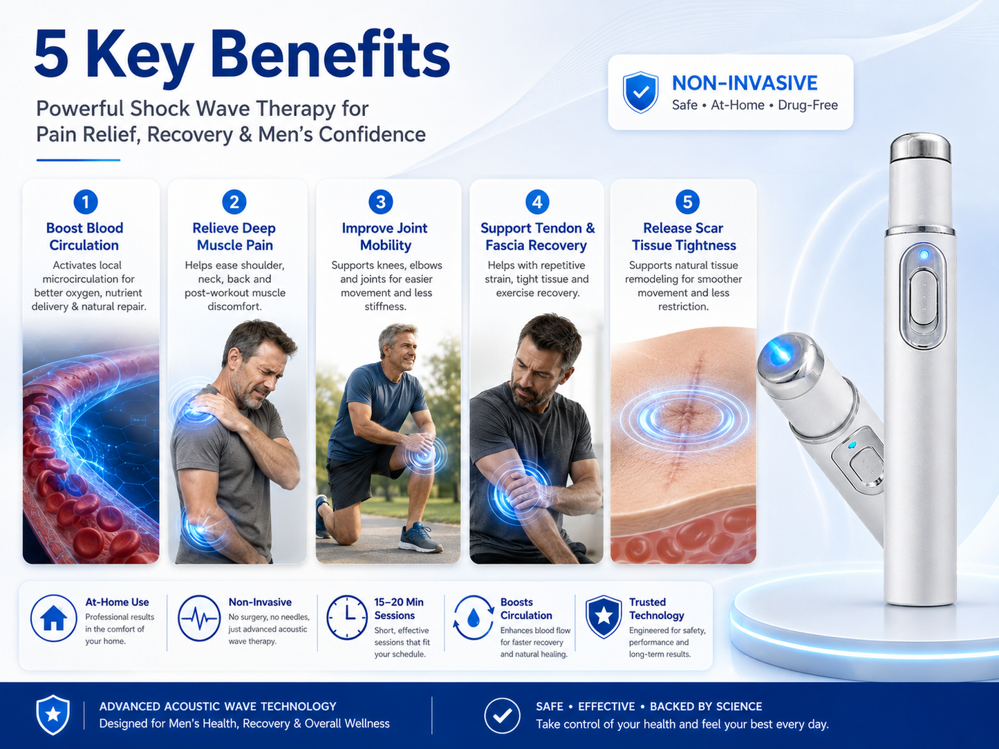 🎉Next-Generation Ultrasonic Shock Wave Therapy Massager✨